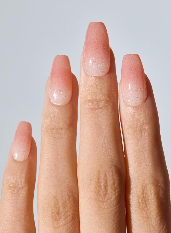 اوهورا شرائط أظافر أوهورا شبه المعالجة (لون وردي فاتح) - متوافقة مع جميع مصابيح الأشعة فوق البنفسجية/LED، بجودة صالونات التجميل، تدوم طويلاً، سهلة الاستخدام والإزالة - تتضمن قطعتين لتحضير الأظافر، ومبرد أظافر، وعصا خشبية - Image 2